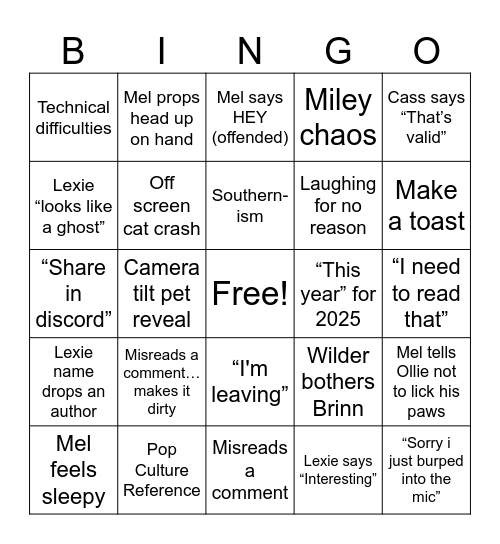 Christmas Bash Bingo Card