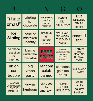 ~ timewoes' xmas movie bingo ~ Bingo Card