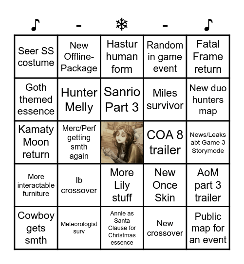 Christmas Reveal Stream Bingo Card