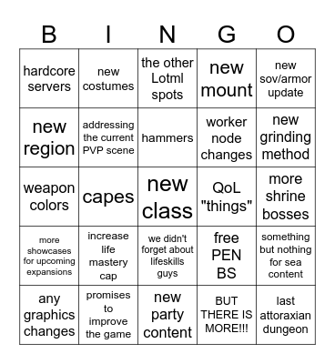 Capheon Ball Bingo Card