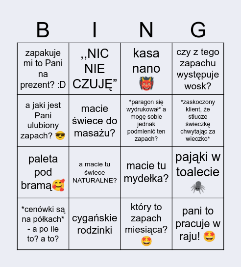 YC bingo Card