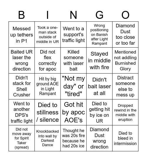 P2/3 Prog Kevin Bingo Card