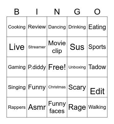 Yt bingo Card