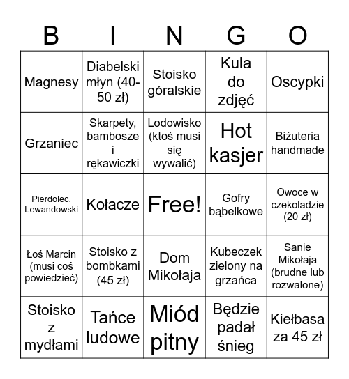 Poznań Miasto Doznań - Jarmark edition Bingo Card