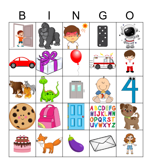 LETTERS ABCDEFGH Bingo Card