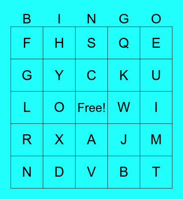 ASL ABC'S Bingo Card