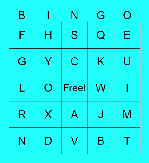 ASL ABC'S Bingo Card