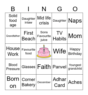 75th Birthday Bingo! Bingo Card