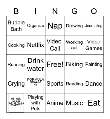 SHUFFLE Bingo Card
