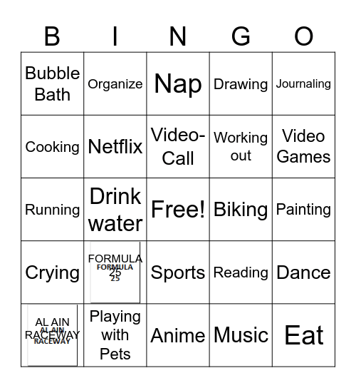 SHUFFLE Bingo Card