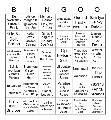 Bingooo Bingo Card