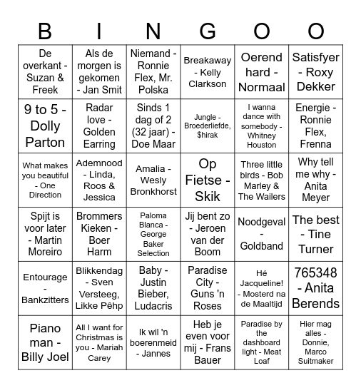 Bingooo Bingo Card