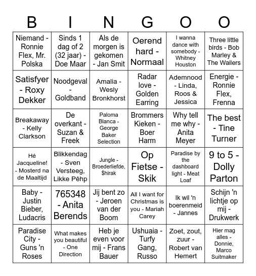 Bingooo Bingo Card