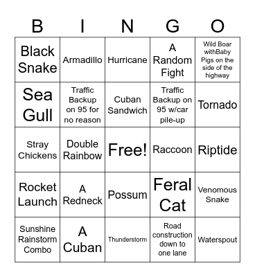 Welcome to Florida! Bingo Card