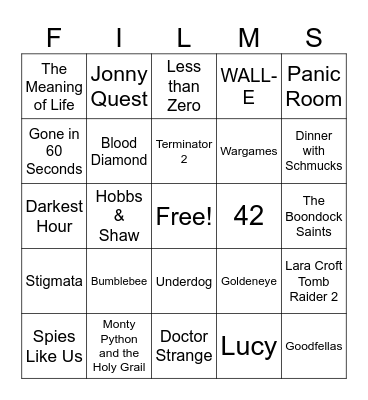 Movies_12142024 Bingo Card
