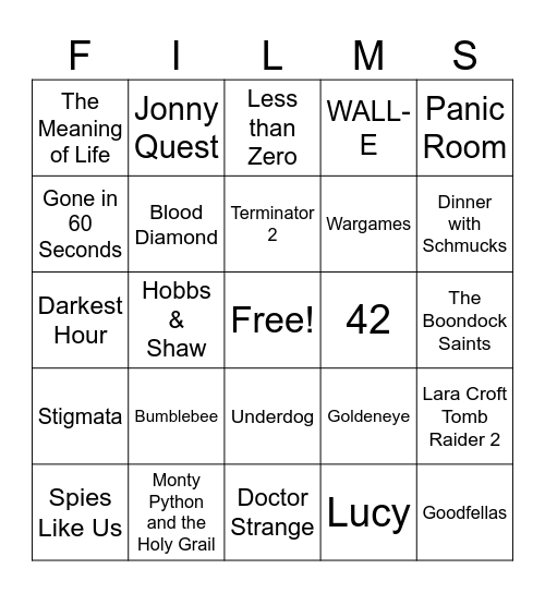 Movies_12142024 Bingo Card