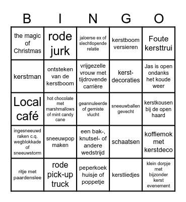 Kerstfilm Bingo Card