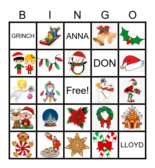 Christmas Bingo Card