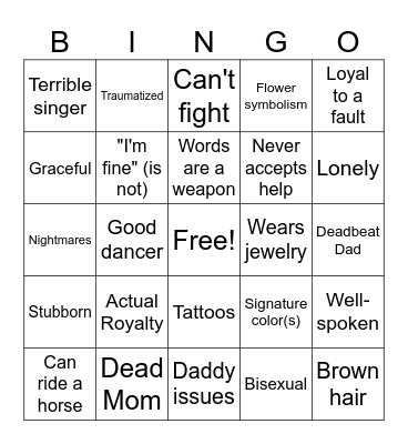 Fallon Bingo Card