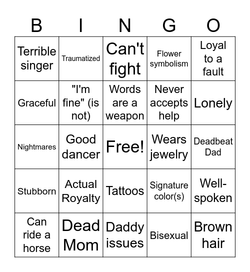 Fallon Bingo Card