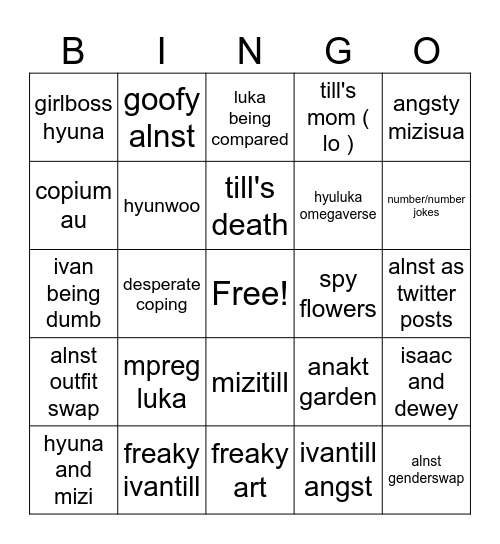 ultimate pinterest bingo Card