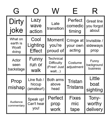 Pericles Watch Party Bingo! Bingo Card