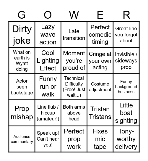 Pericles Watch Party Bingo! Bingo Card