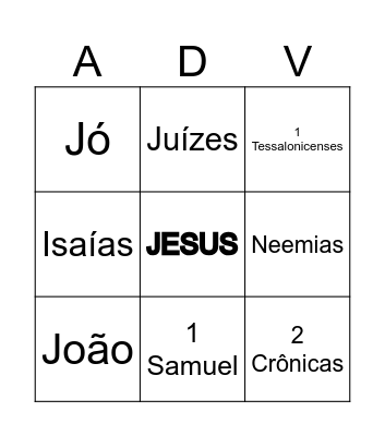 BINGO BÍBLICO Bingo Card