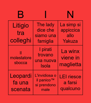 Bingo Diesa 18 Bingo Card