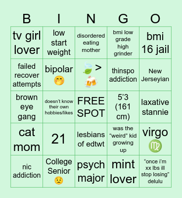 sams lore bingo Card