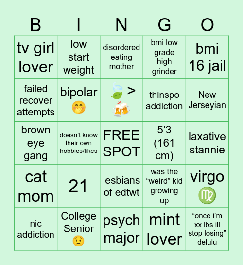 sams lore bingo Card