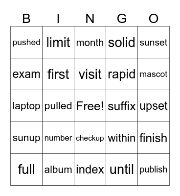 3.1 BINGO Card