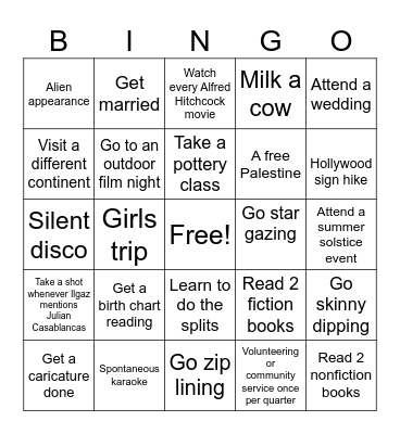 2025 BINGO Card