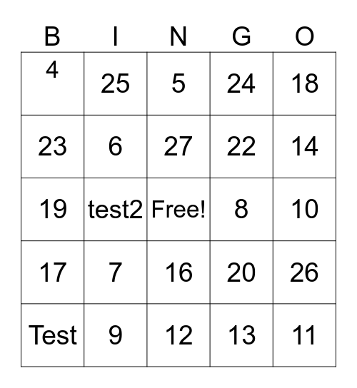 Scheu Christmas 2024 Bingo Card