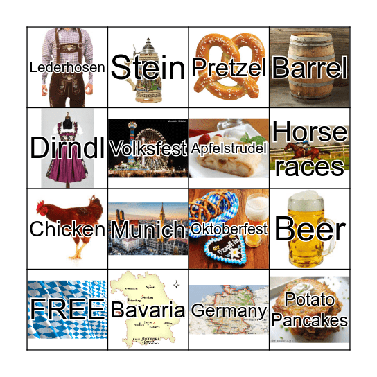 Oktoberfest Bingo Card