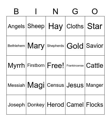 Christmas Bingo Card