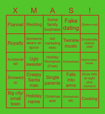 Bad Xmas movie bingo Card