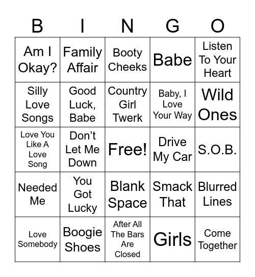 Front Row Cover-all Bingo Card