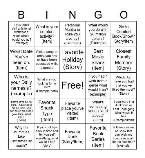 Might be Bad but Hopefully Not Boring Bingo Card