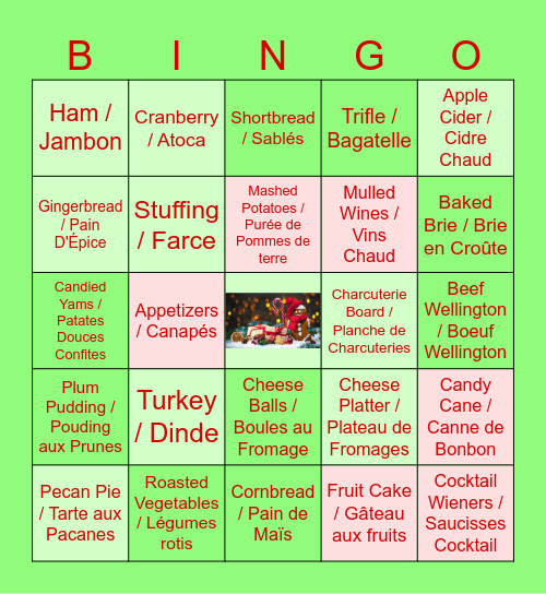 FOODIE XMAS BINGO Card