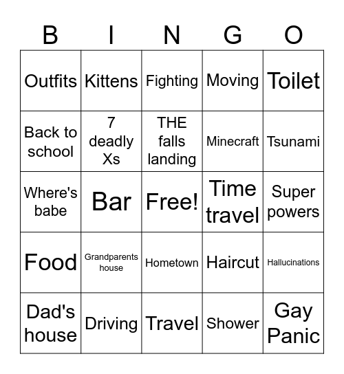 Hannah dream v2 Bingo Card