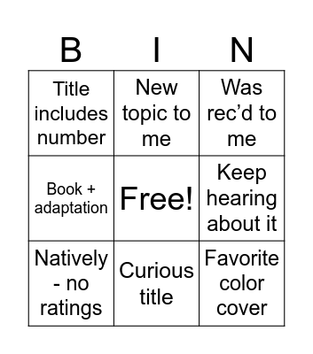 Natively 2025 Bingo Card (TBR Edition) Bingo Card