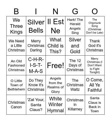 Round 2 Bingo Card