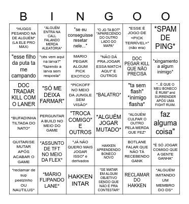 DEEP SPACE BOYS - DOC Bingo Card