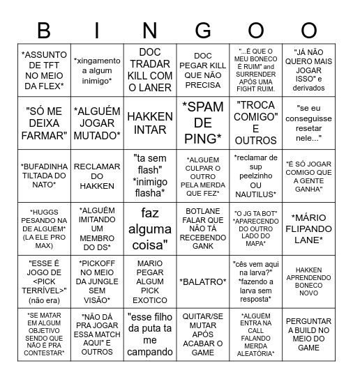 DEEP SPACE BOYS - HAKKEN Bingo Card