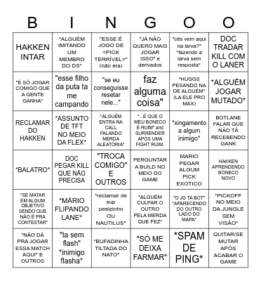 DEEP SPACE BOYS - HUGGS Bingo Card