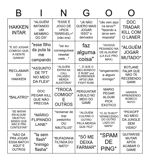 DEEP SPACE BOYS - HUGGS Bingo Card