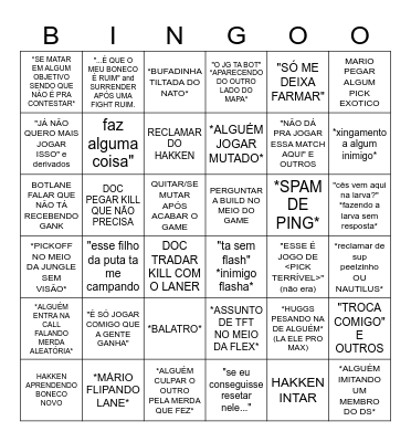 DEEP SPACE BOYS - VECO Bingo Card