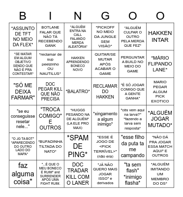 DEEP SPACE BOYS - NESHO Bingo Card