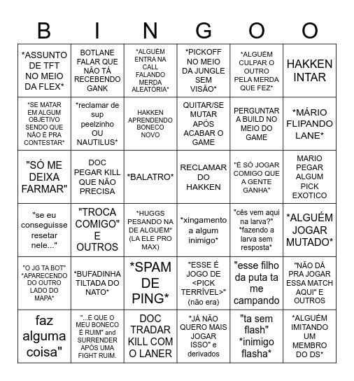 DEEP SPACE BOYS - NESHO Bingo Card